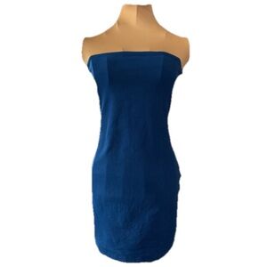 Zara Blue Strapless Mini Dress Women’s Medium‎